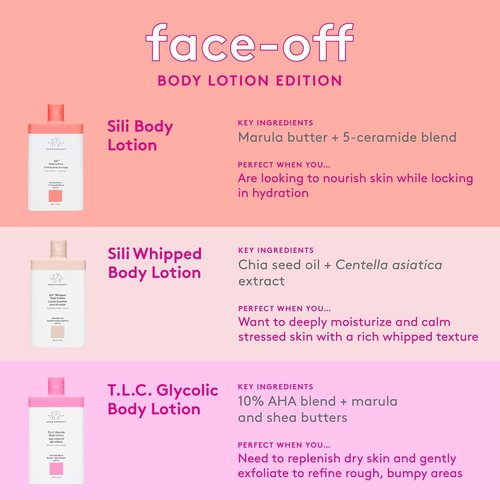Drunk Elephant Sili Body Lotion - 240 ml/8 fl oz - Lightweight Daily Lotion - Clean Clinical Skincare - Cruelty-Free - Dermatologist Tested - Free of Essential Oils, Silicones, and Fragrance
