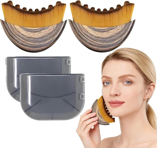 Skiennix Lymphatic Contour Face Brush - Ergonomic Massager for All Skin Types | 2 PCS Set
