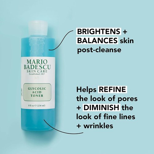 Mario Badescu Glycolic Acid Toner - Alcohol-Free Facial Toner for Aging Skin | Exfoliating & Refreshing