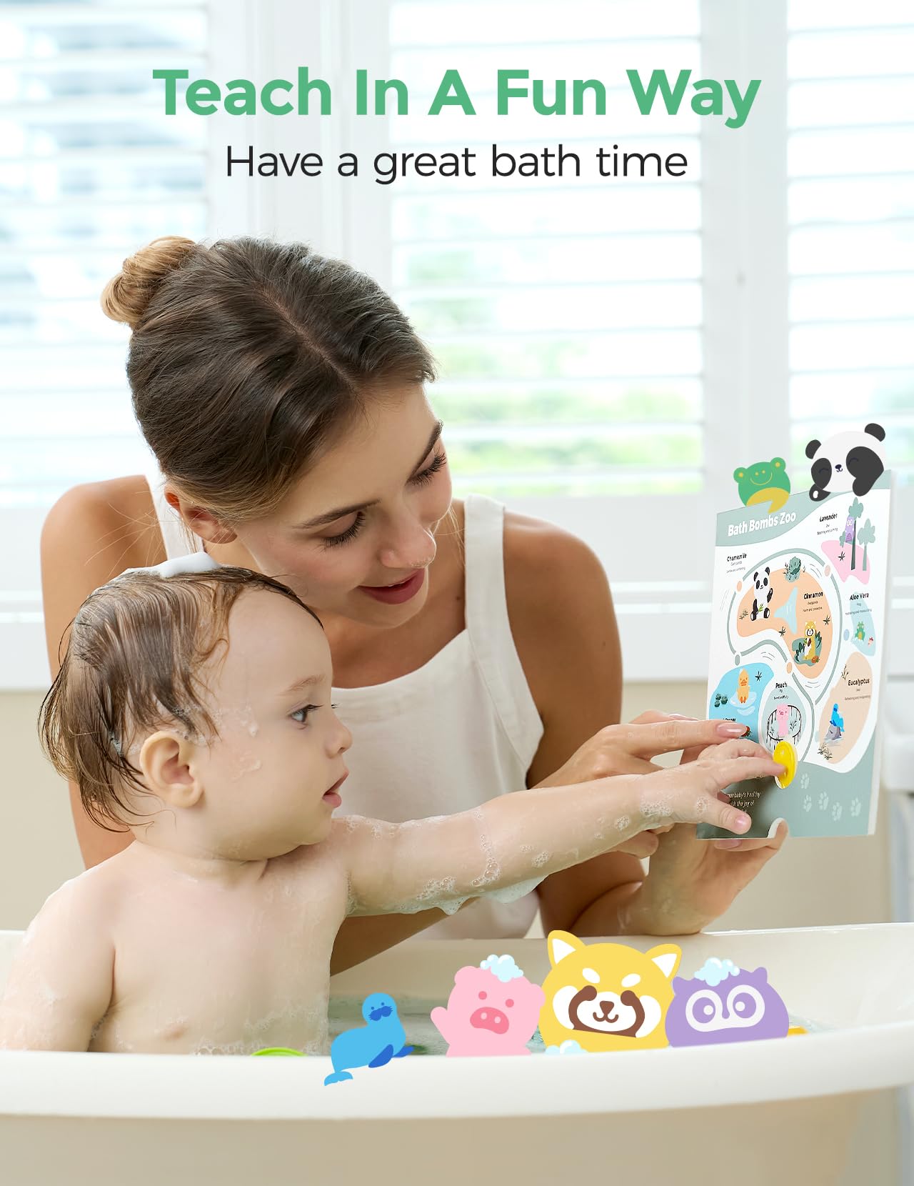 Momcozy Natural&Organic Essential Oil Bath Bombs,14 Pcs Bubble Bath Fizzy Balls with Cute Seal Animal Shapes,Bath Bombs Gift Set for Kids Girls Boys Toddler,Ideal Gift for Easter Egg,Bath Bomb Kit