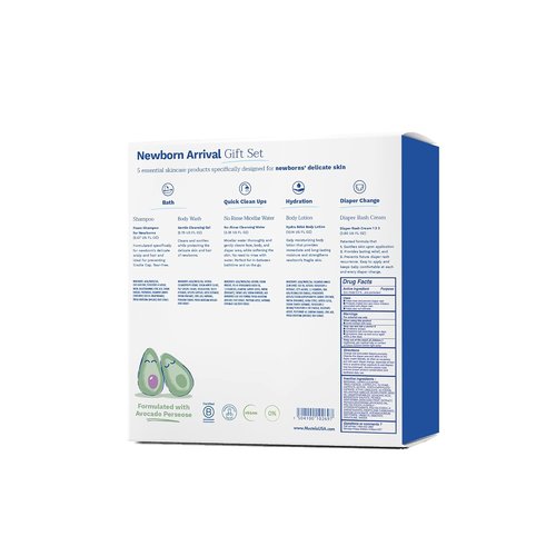Mustela Newborn Arrival Gift Set | Natural Baby Skincare & Bath Essentials - 5-Piece Collection
