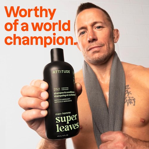 ATTITUDE 2-in-1 Fortifying Shampoo & Conditioner for Men - 415 mL | Nourishing Hair Care