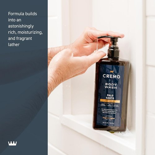 Cremo Palo Santo Body Wash for Men - Rich Lather, 32 Fl Oz | Refreshing Cleanse
