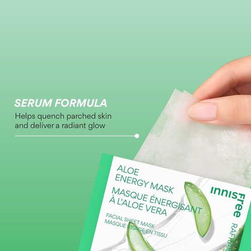 Innisfree Energy Mask - Korean Sheet Mask with Hydrating Serum for Soothing & Glowing Skin Care