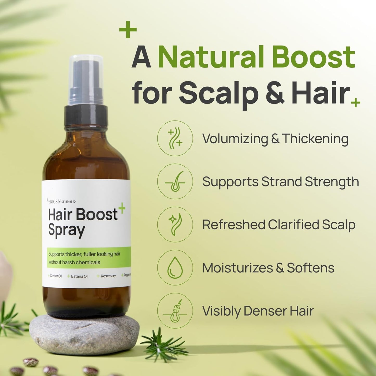 Skiennix Hair Boost Spray - Thicker, Healthier Hair with Organic Botanicals | 8 oz