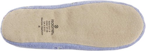 Isotoner Women's Ballerina Slippers - Embroidered Terry Comfort | Cozy Footwear for Home