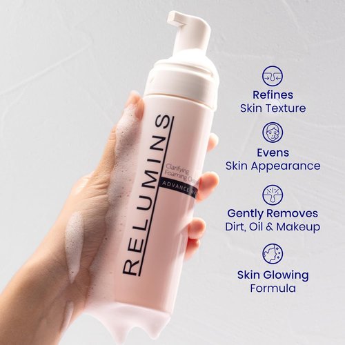Relumins Advance Clarifying Foaming Cleanser - Gentle Facial Cleanser for Sensitive Skin | Non-Drying Formula, 200ml