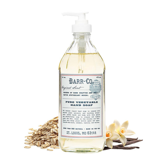 BARR-CO. Hand Soap - Natural Moisturizing Liquid Soap with Oat, Vanilla & Vetiver | 16 fl oz