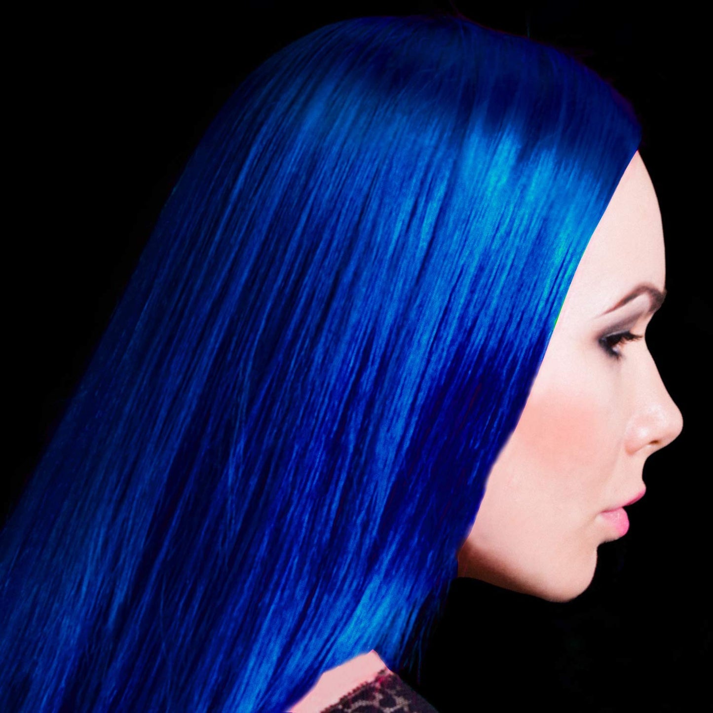 MANIC PANIC Rockabilly Blue Hair Color Spray - (Amplified) - Vivid Temporary Blue Cobalt Hair Dye - Sprays On Instantly & Washes Out (3.4oz) - Vegan Hair Dye For Adults & Kids of All Hair Types
