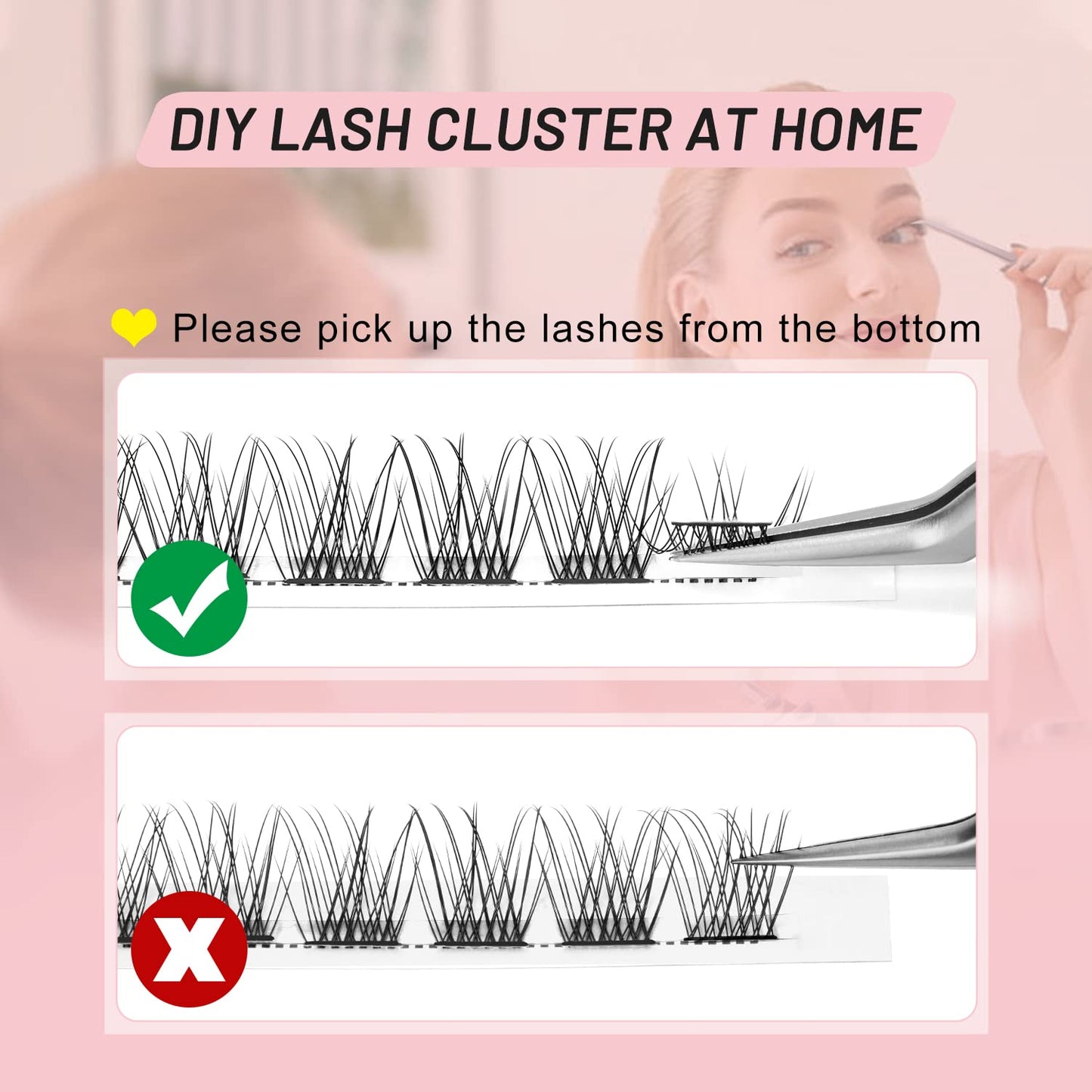 Lash Clusters DIY Eyelash Extensions 78pcs Crislashes Cluster Lashes D Curl 14mm Lash Clusters Wispy Eyelash Clusters Natural Lash Clusters DIY Cluster Eyelash Extensions for Home Use(B-D Curl-14mm)