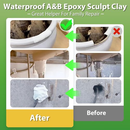 Epoxy Sculpt Clay - 2 Pound White Epoxy Putty | Strong Self-Hardening Modeling Compound for Sculpting & Repairing