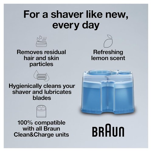 Braun Clean & Renew Refill Cartridges - Replacement Shaver Cleaner Liquid Solution, 10-Pack