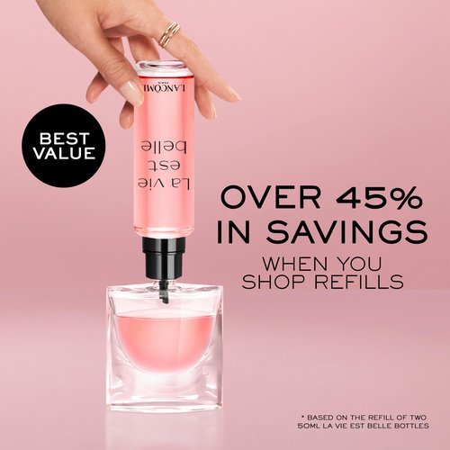 Lancôme La Vie Est Belle Eau de Parfum - Long Lasting Fragrance with Notes of Iris, Earthy Patchouli, Warm Vanilla & Spun Sugar - Floral & Sweet Women's Perfume, 0.5 Fl Oz