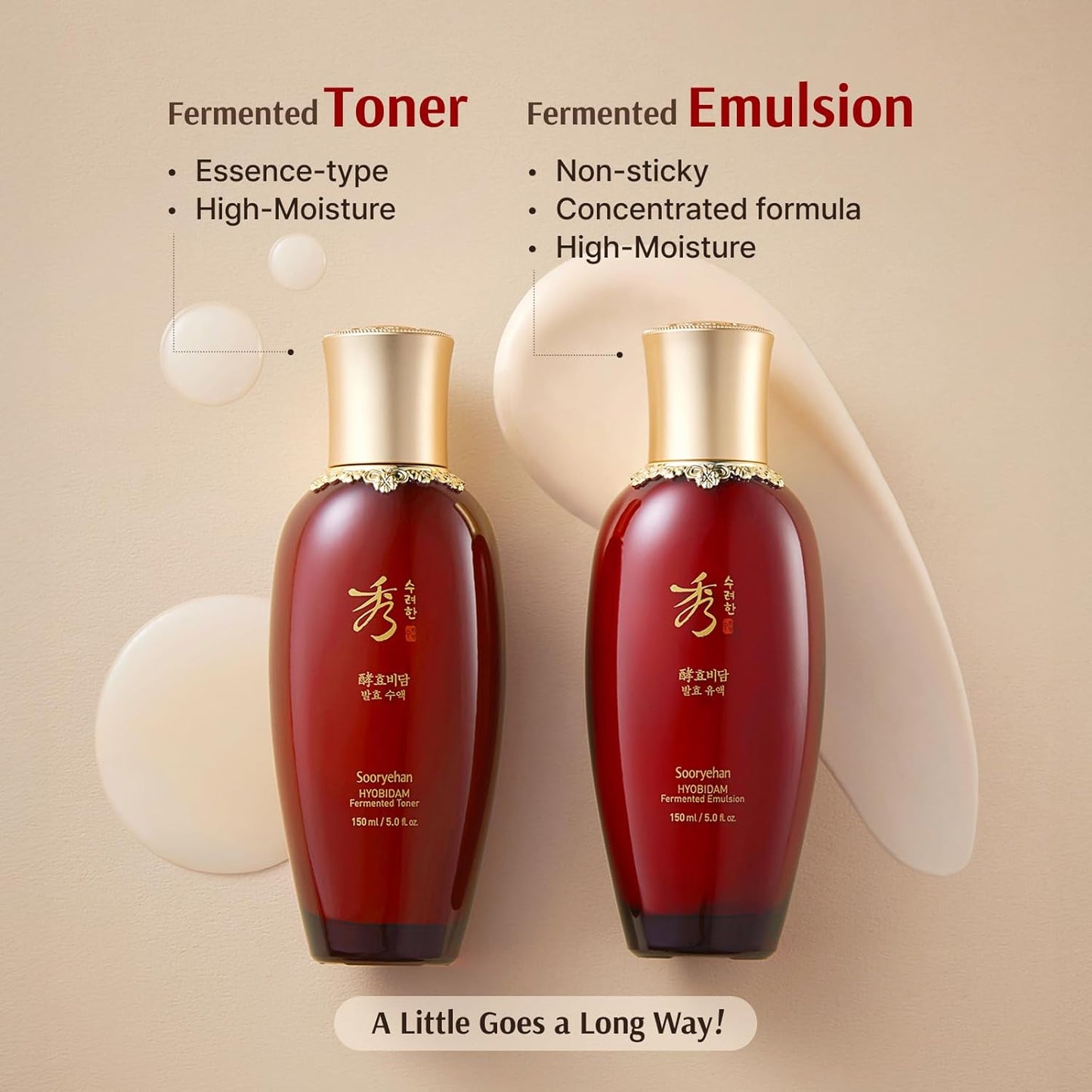 Sooryehan Hyobidam Fermented Skincare Gift Set - Premium Korean Anti-Aging Kit with Wild Ginseng, 13.53 fl oz