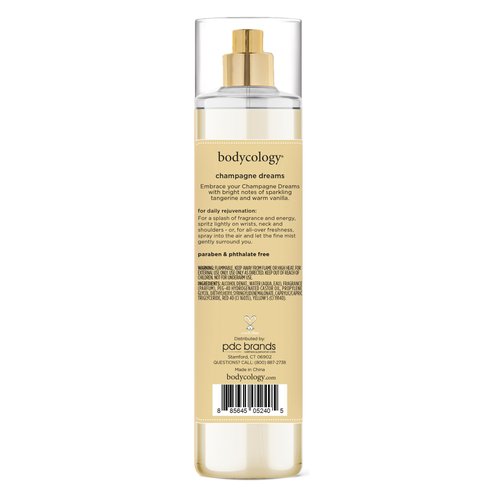Bodycology Long-Lasting Fragrance Body Mist, Champagne Dreams, 8 fl oz