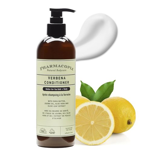 Pharmacopia Verbena Conditioner - Vegan Scalp Moisturizer with Shea Butter & Aloe Vera | 16 oz