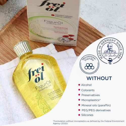 Frei Öl Shaping Oil - Cellulite Reduction Body Oil - Smooths & Firms Problem Areas - 125 ml / 4.23 Fl Oz