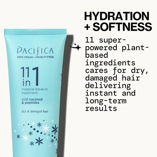 Pacifica Leave In Conditioner - 11-in-1 Magical Hair Treatment for Strengthening & Repairing Damaged Hair - Deep Conditioning, Anti-Frizz, Vegan