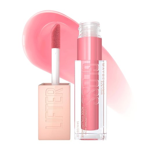 Maybelline New York Lifter Gloss - Hydrating Lip Gloss with Hyaluronic Acid | Gummy Bear, Sheer Light Pink, 1 Count