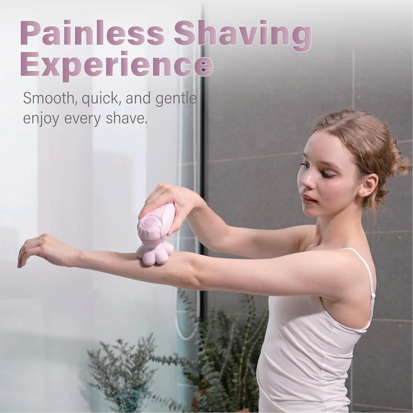 Skiennix 3-in-1 Electric Razor for Women - Painless Bikini Trimmer & Body Shaver | IPX7 Waterproof, Pink