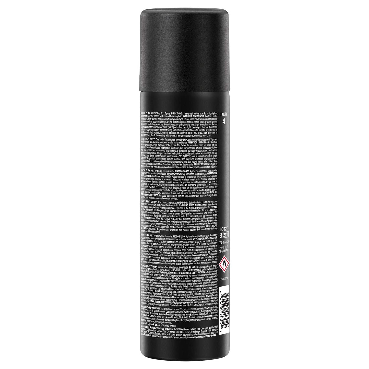 SexyHair Style Play Dirty Dry Wax Spray - Adds Body & Dimension for a Second-Day Look | All Hair Types