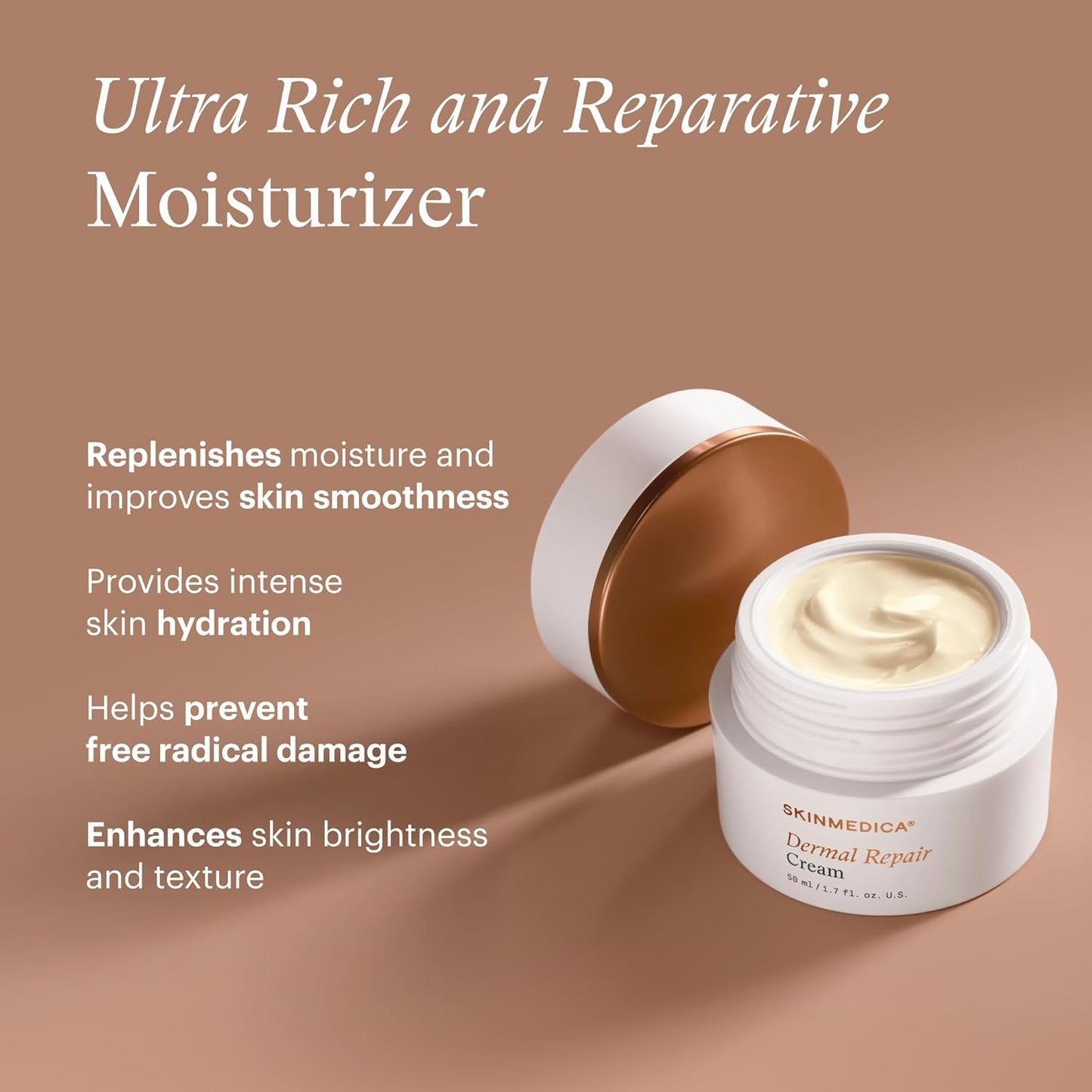 SkinMedica Dermal Repair Cream - Ultra-Rich Hydrating Face Moisturizer with Antioxidants | Vitamin C & E Infused