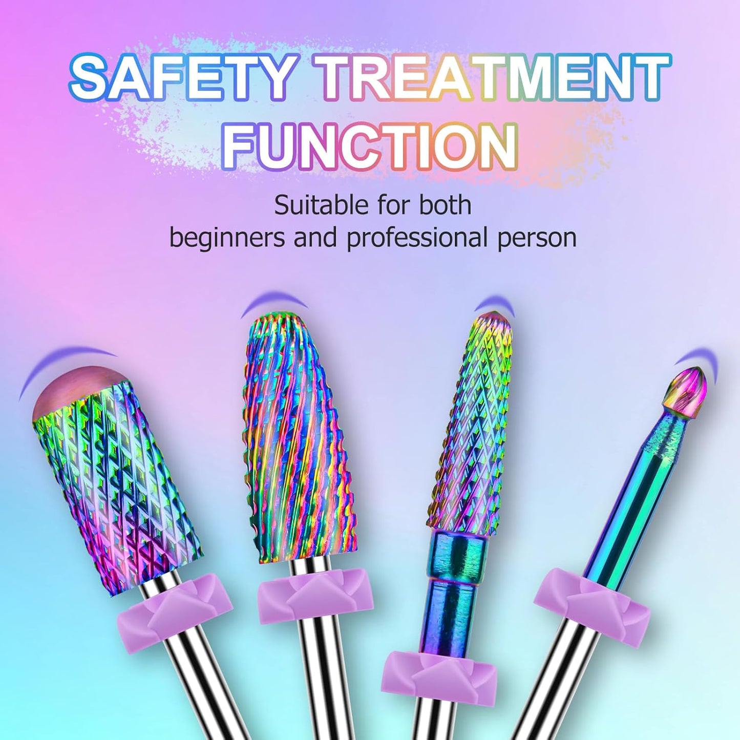 Depvko 21pcs Nail Drill Bits Sets, 3/32 Inch Cuticle Electric Nail File and Ceramic Acrylic Gel Nail Bit Kit, Acrylic Nail Art Tools, Carbide Remover Bits for Manicure Pedicure, Home Salon