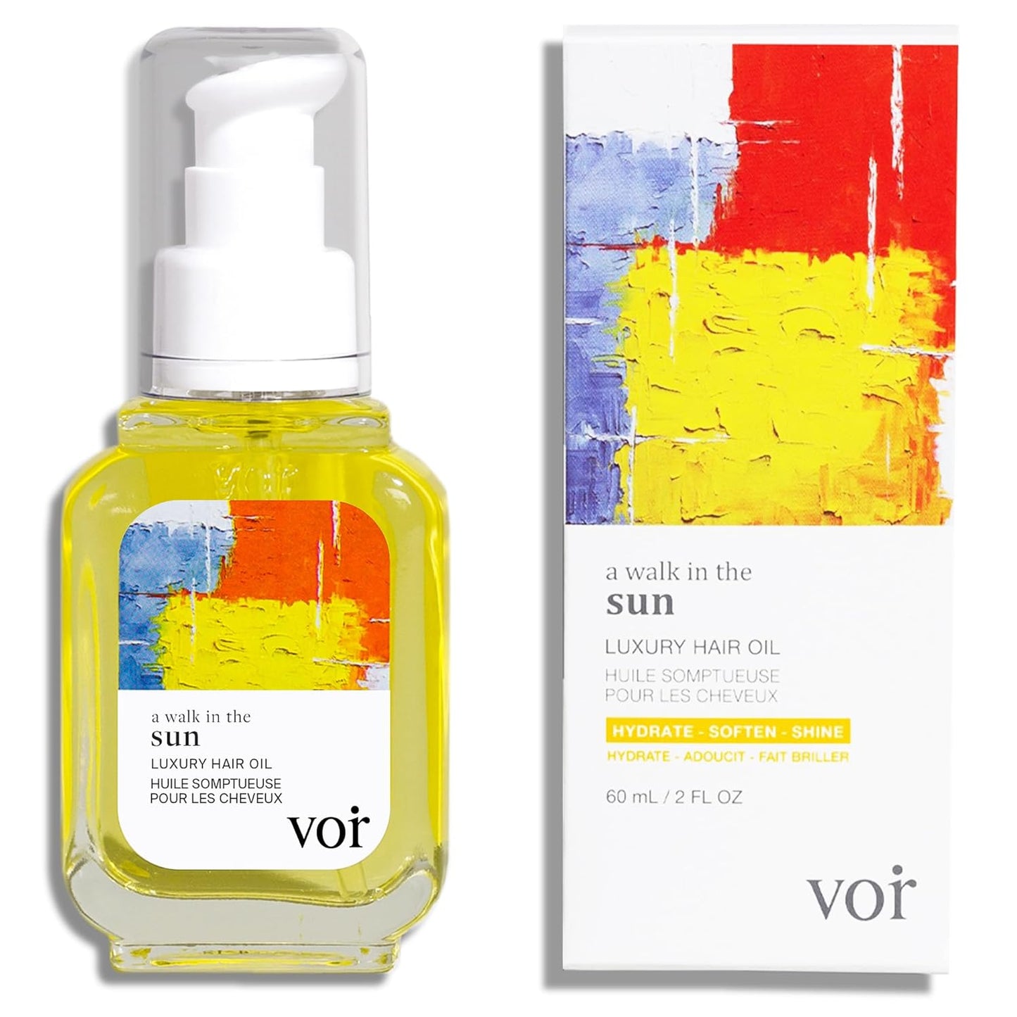 Voir Haircare Luxury Hair Oil - Deep Hydration for Dry, Damaged Hair - Smooths Frizz & Adds Shine | Lightweight with Rosehip, Sunflower & Jojoba Oils (2 Fl Oz)