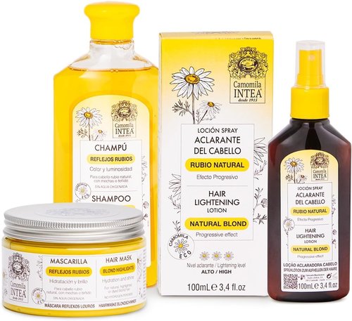 Camomila Intea Hair Lightener - 3-in-1 Natural Blond Kit for Effortless Hair Transformation