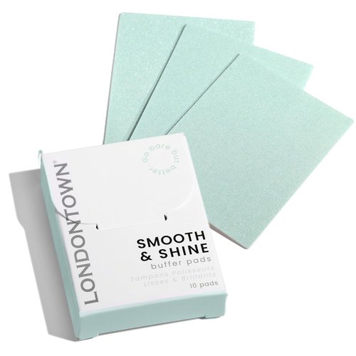 LONDONTOWN Smooth & Shine Buffer Pads - Nail Buffer for Natural Nails | Travel-Friendly, 10 Count for Smoothing & High Shine