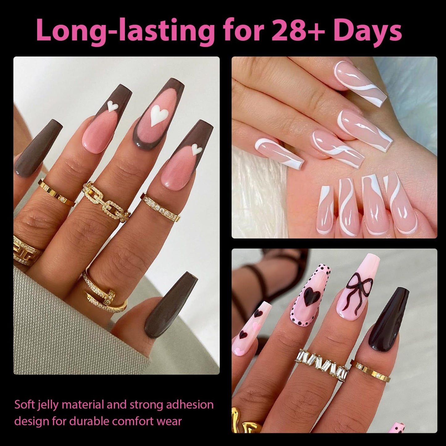 UNA GELLA Gel Nail Glue, Solid Nails Gl ue Gel 40g Lamp Curing Needed Soak Off G LUE Strong Nail G LUE G el for Acrylic Fake Nails Tips Extension Press On Nails for Gelly Tips
