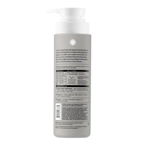 Naturium Multi-Peptide Body Wash - Rejuvenate & Smooth Skin with Rice Amino Acids & Vitamin E | 500 mL