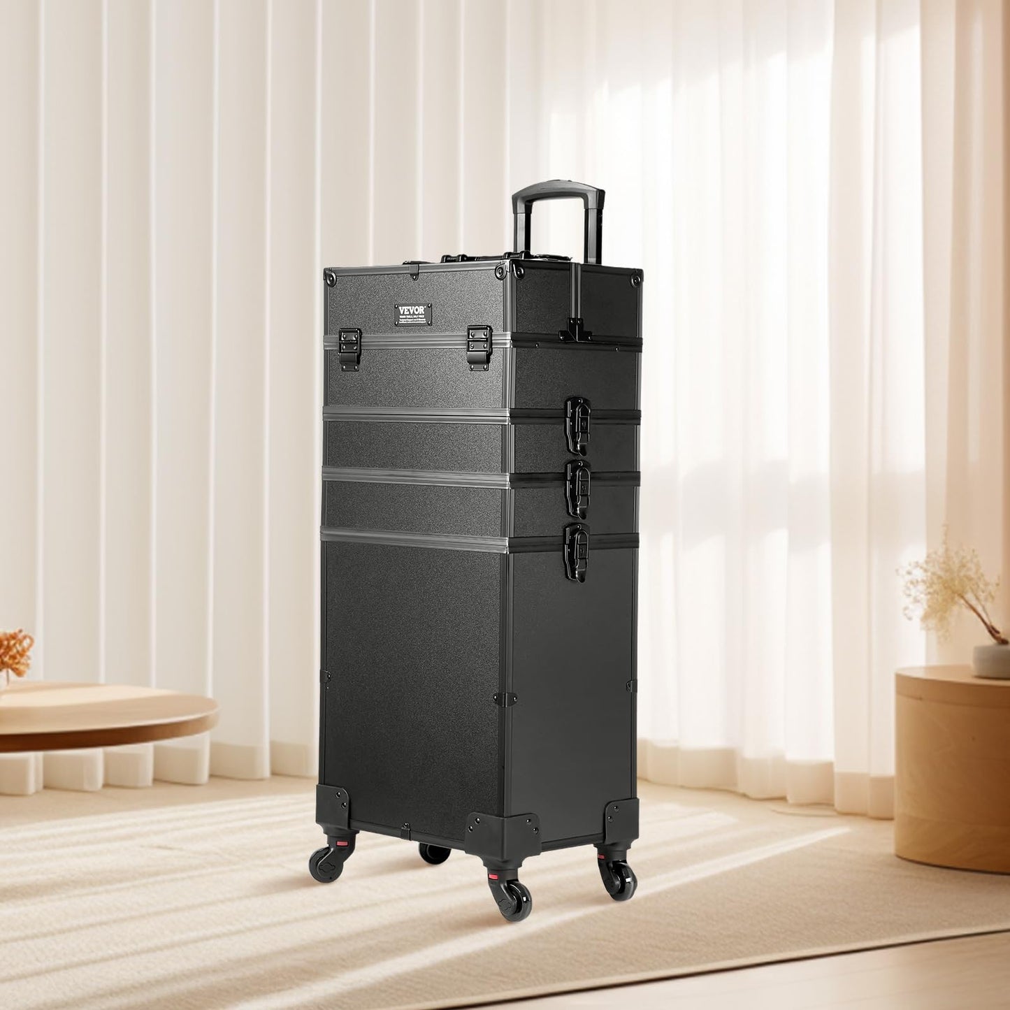 VEVOR 5 in 1 Profession Makeup Train Case Cosmetic Case 5-in-1