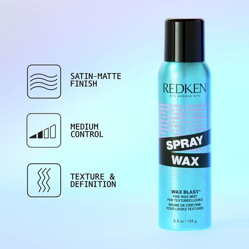 Redken Spray Wax - Invisible Texture Mist for All Hair Types | High-Impact Finishing Spray with Satin-Matte Finish