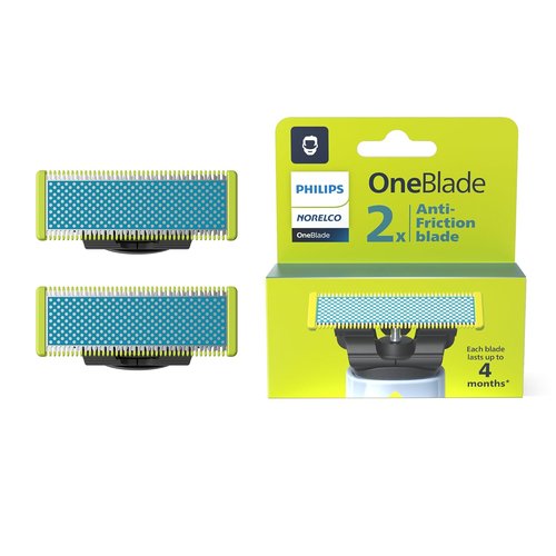 Philips Norelco OneBlade Replacement Blades - Anti-Friction, Durable Stainless Steel, 2 Pack | QP225/80