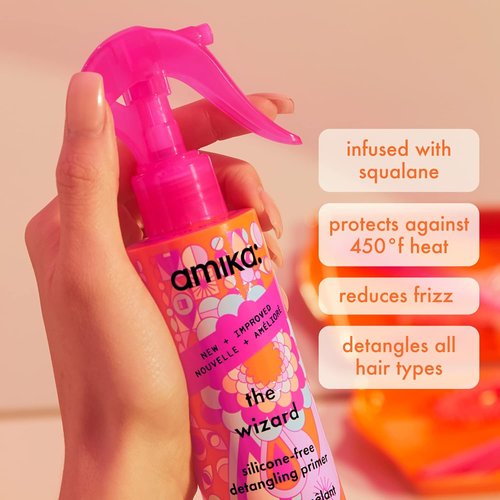 Amika The Wizard | Silicone-Free Detangling Primer for Effortless Styling and Smooth Hair