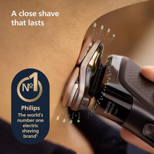 Philips Norelco Electric Shaver i9000 - Wet & Dry, Ink Black, SenseIQ Technology, Triple Lift & Cut System
