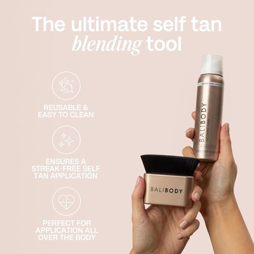 Bali Body Blending Brush - Kabuki Brush for Streak-Free Self Tanner Application | Ultra-Soft & Reusable
