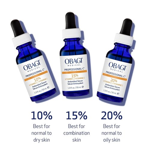 Obagi Professional-C 20% Vitamin C Serum & Hydrate Facial Moisturizer Bundle - Brightens Skin Tone & Reduces Fine Lines