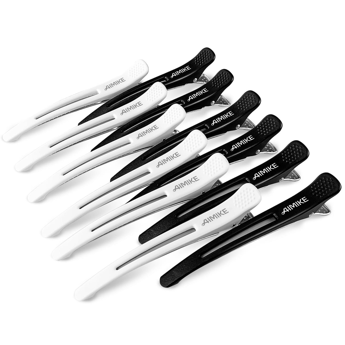 AIMIKE Hair Clips - 12 Pack Non-Slip Silicone Styling Accessories for All Hair Types | Salon Quality
