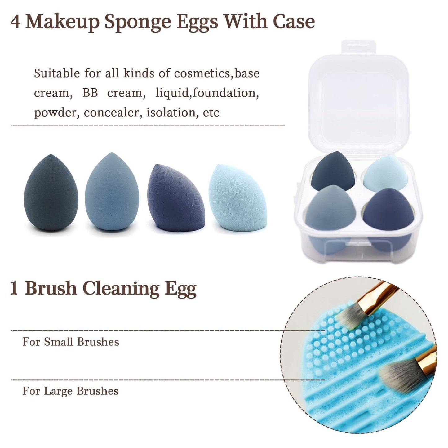 Koccido Makeup Brushes 22 Pcs Makeup Kit,Foundation Brush Eyeshadow Brush Make up Brushes Set (Blue, 22 Piece Set Large)