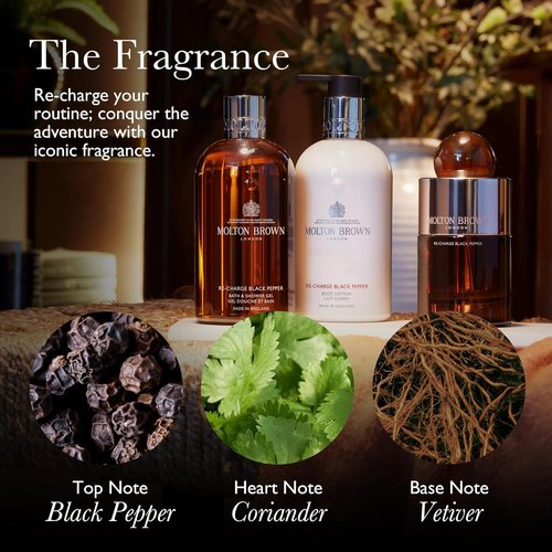 Molton Brown Re-Charge Black Pepper Shower Gel - Invigorating Scent for Energizing Baths