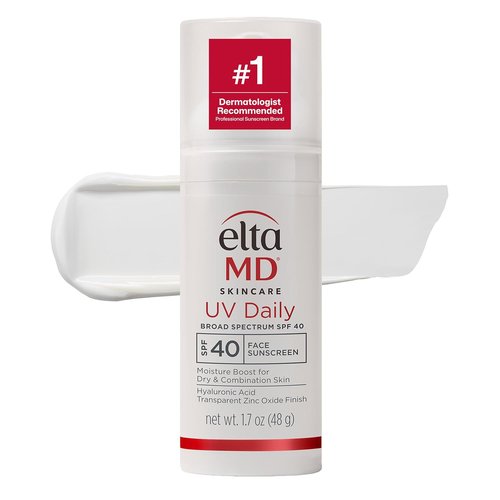 EltaMD UV Daily Face Sunscreen - Transparent Zinc Oxide & Hyaluronic Acid for Moisturizing Protection | Ideal for All Skin Types