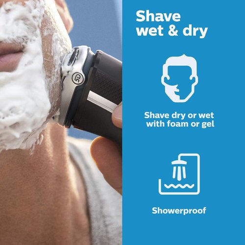 PHILIPS Series 3000 Electric Shaver for Men - Cordless Rechargeable Wet & Dry with Pop-Up Trimmer