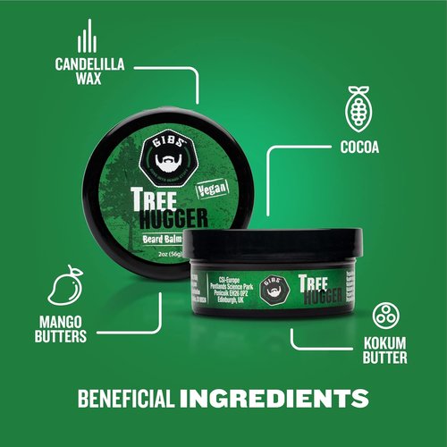 GIBS Grooming Tree Hugger Beard Balm - Nourishing Formula for Soft, Manageable Beards | 2 oz
