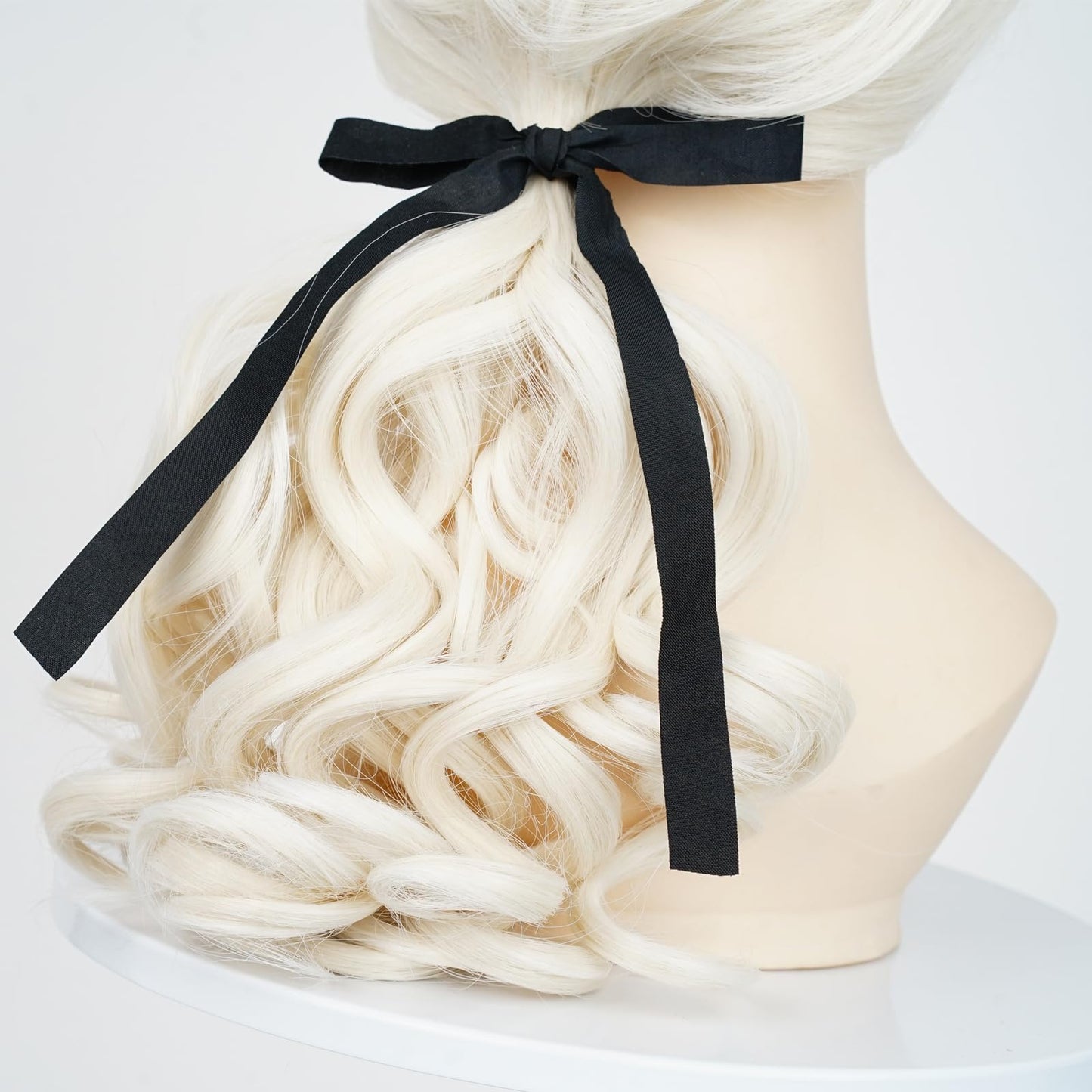 Kids Colonial Wig Powdered Wig Long Curly Blonde Judge Wig Lawer Wig for Girls Toddlers Halloween Costume Cosplay