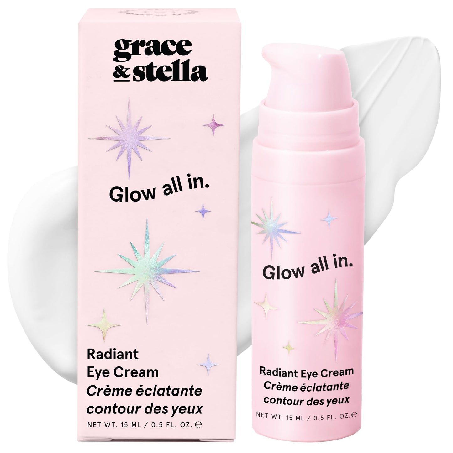 grace & stella Under Eye Cream Anti Aging - Brigthening Cream with Retinol & Caffeine - Reduce Dark Circles, Wrinkles, Puffiness - with Niacinamide, Peptides - Vegan Skincare - Free(0.5 fl.oz / 15ml)