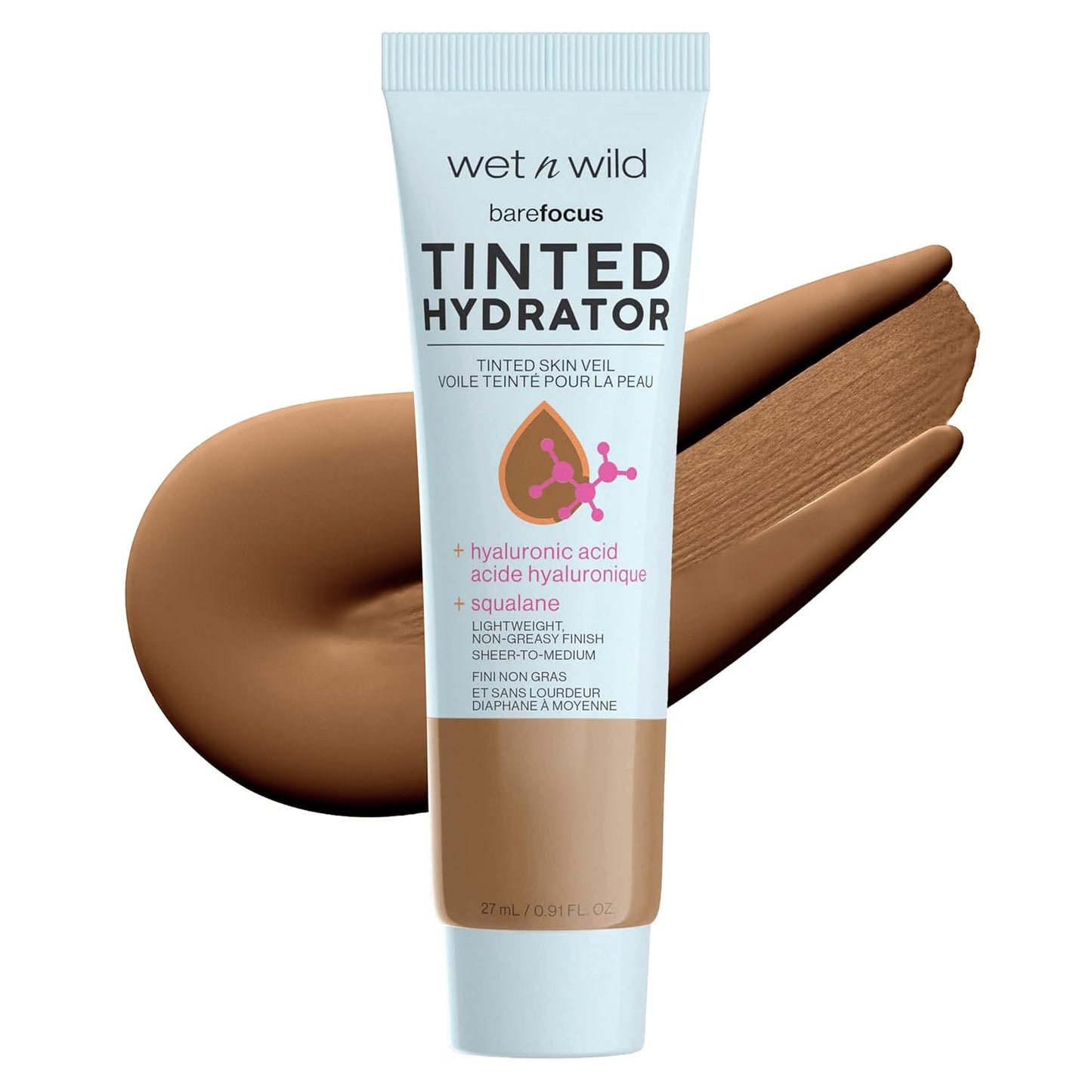 Wet n Wild Bare Focus Tinted Hydrator | Lightweight Buildable Coverage with Hyaluronic Acid - Deep