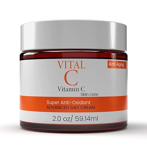 Dermapeutics Advanced Vitamin C Face Moisturizer - Hydrating Anti-Oxidant Cream for Wrinkles & Dark Spots | 2 Fl Oz