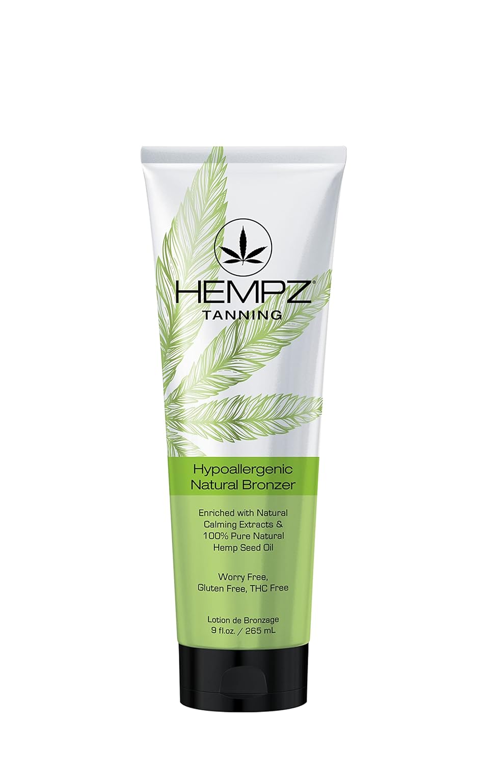 **HEMPZ Natural Bronzer - Hypoallergenic Herbal Self Tanning Lotion for Tanning Beds | 9 Fl Oz**